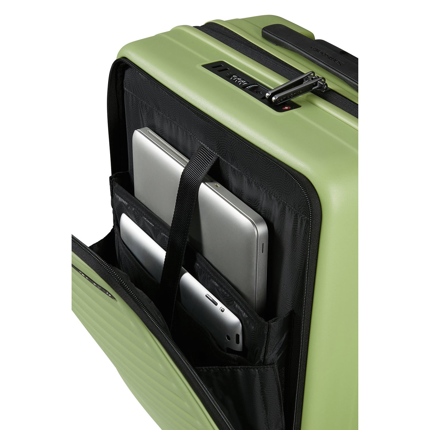 Samsonite Restackd Spinner 55/20 Expandable Easy Access wasabi