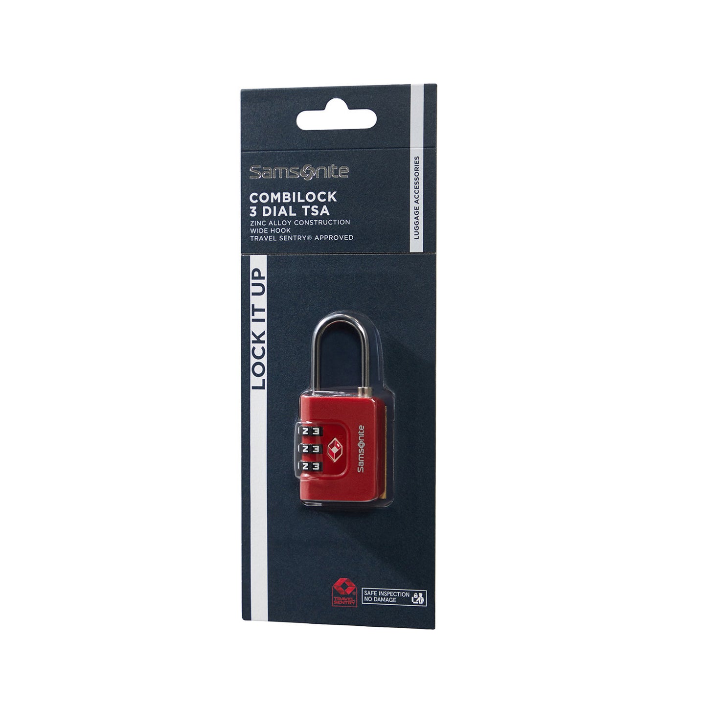 Samsonite TA Revolution Combilock 3 Dial TSA red
