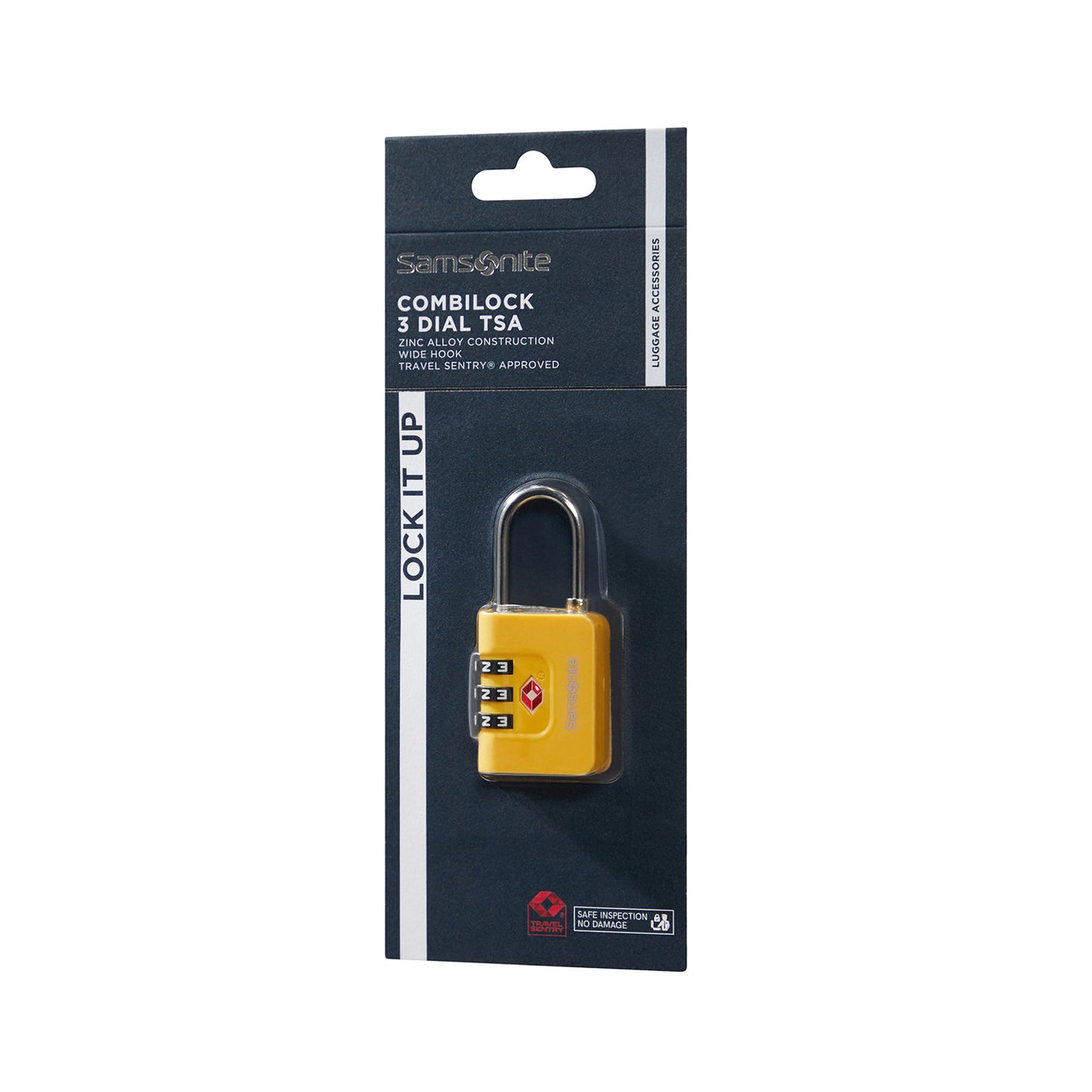 Samsonite TA Revolution Combilock 3 Dial TSA yellow