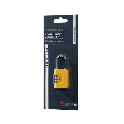 Samsonite TA Revolution Combilock 3 Dial TSA yellow