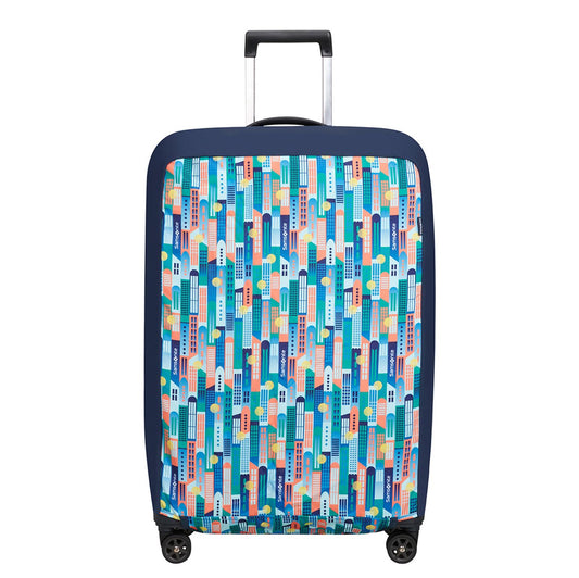 Samsonite TA Revolution Foldable Luggage Cover L city print