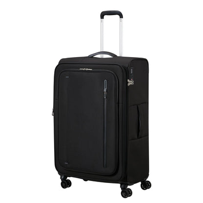 American Tourister Cloudrider  Spinner L Expandable TSA jet black