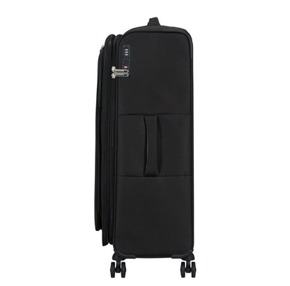 American Tourister Cloudrider  Spinner L Expandable TSA jet black