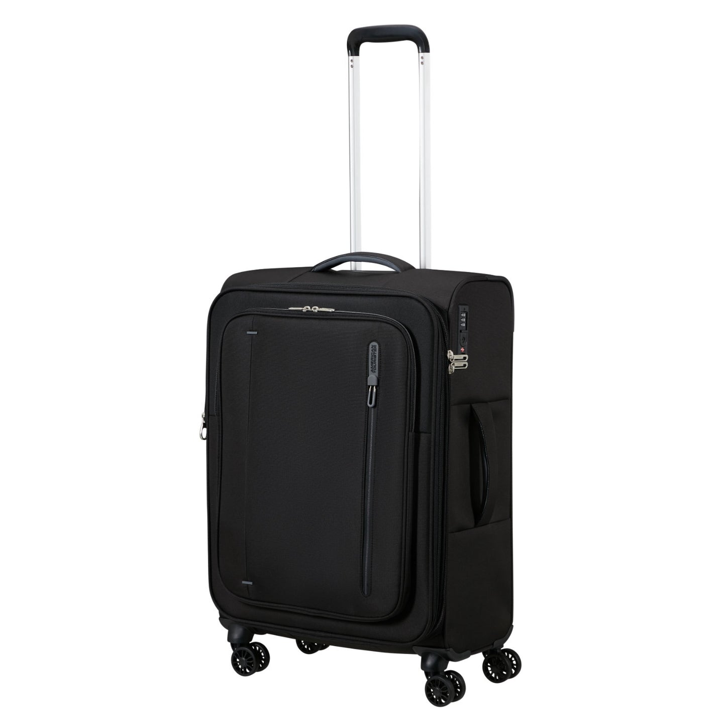 American Tourister Cloudrider  Spinner M Expandable TSA jet black
