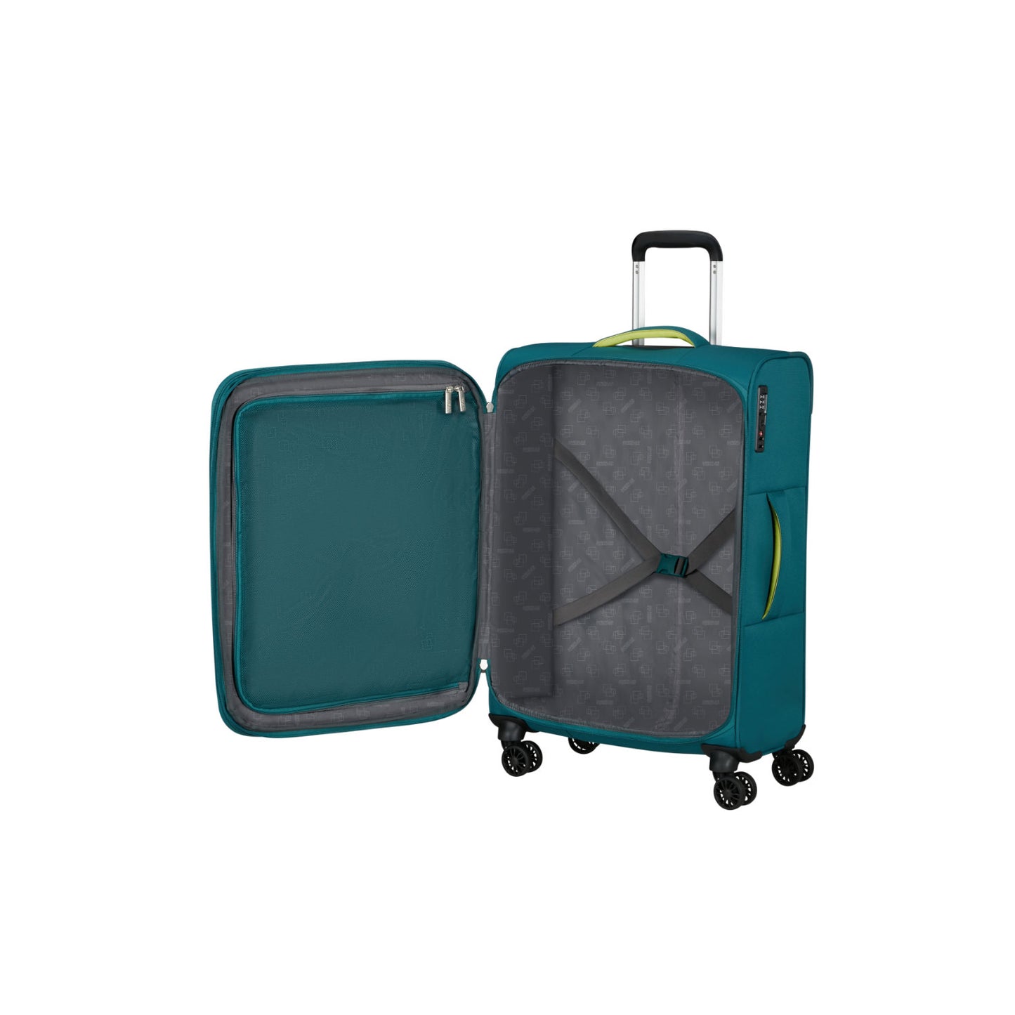 American Tourister Cloudrider  Spinner M Expandable TSA misty teal