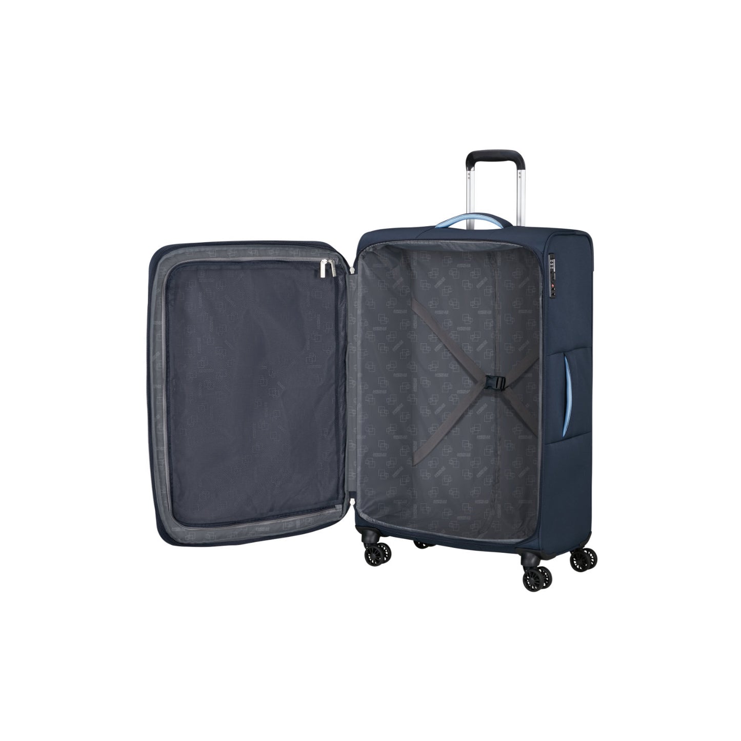American Tourister Cloudrider  Spinner L Expandable TSA sky navy