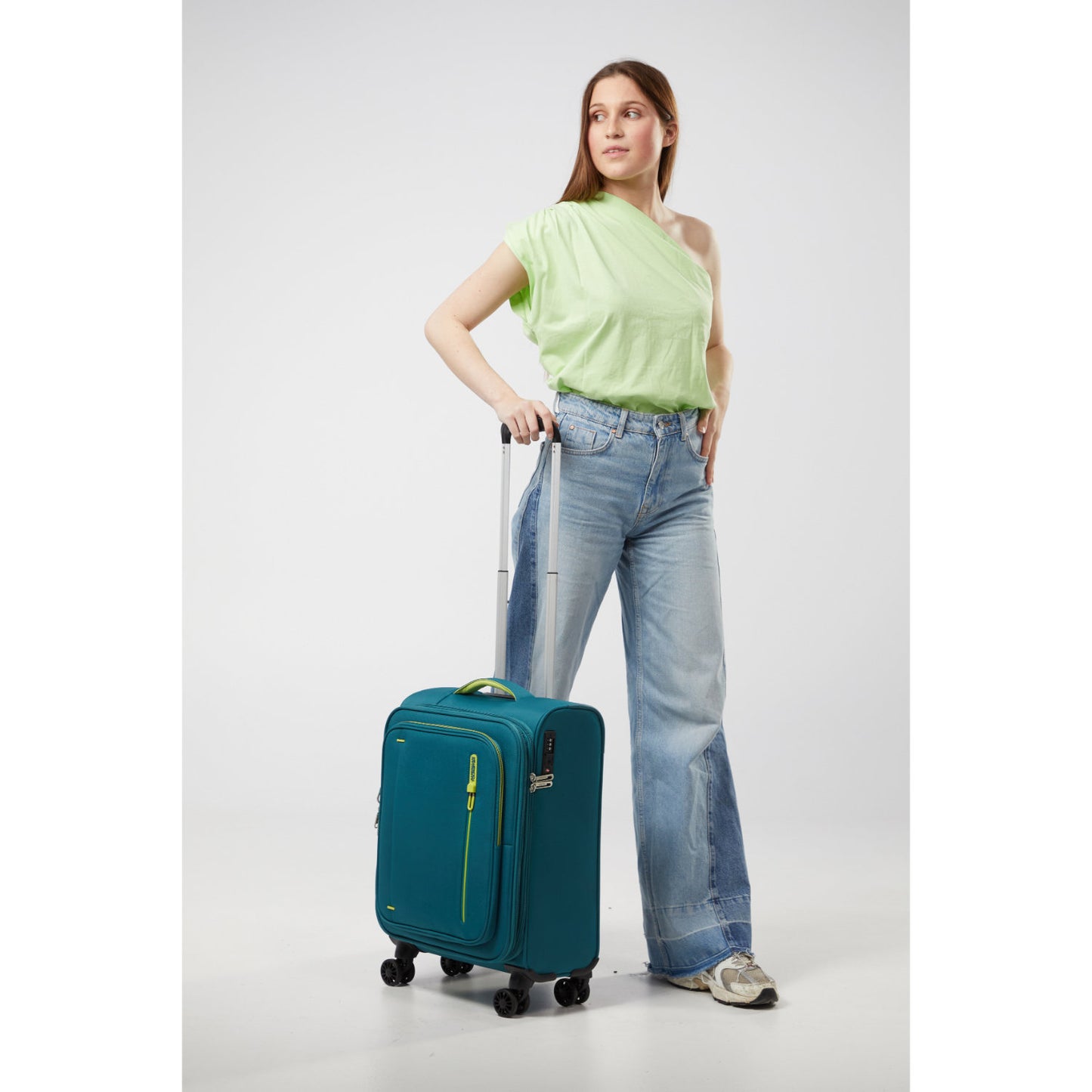 American Tourister Cloudrider  Spinner S Expandable TSA misty teal