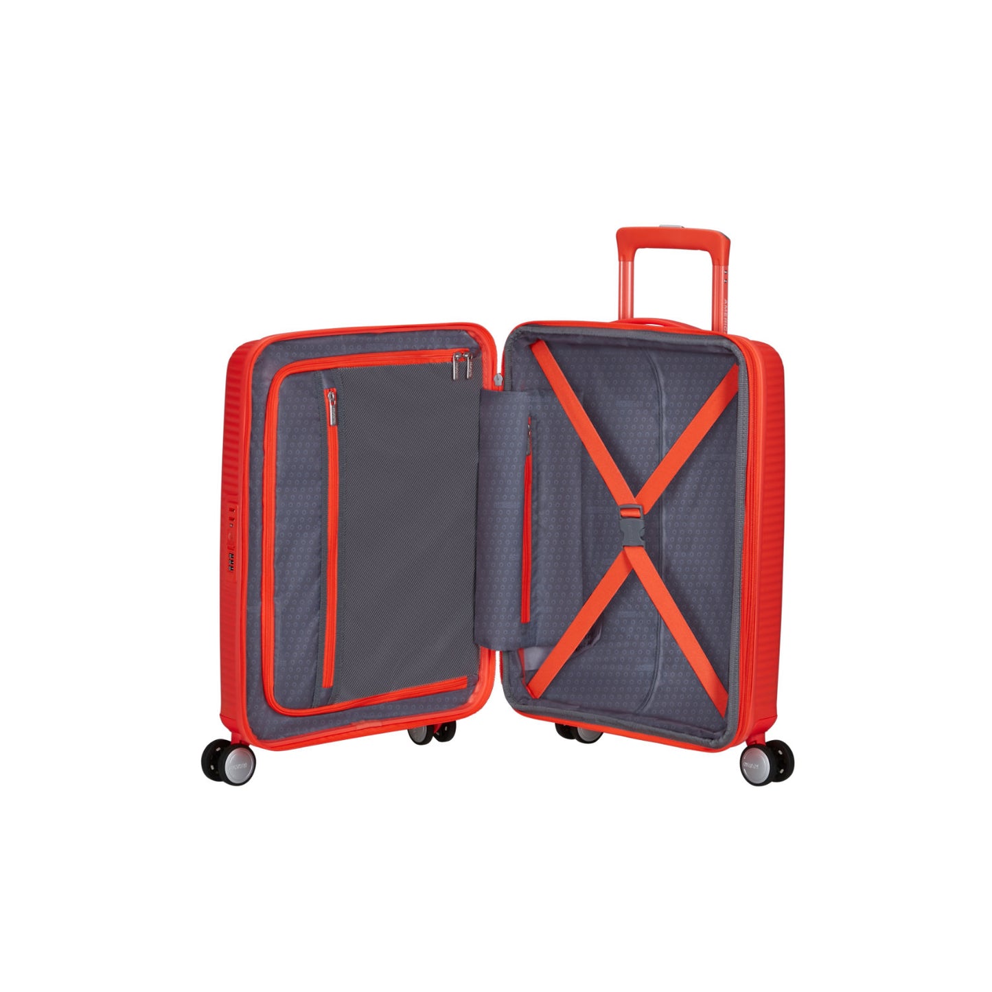 American Tourister Soundbox Spinner 55/20 TSA Expandable neon orange