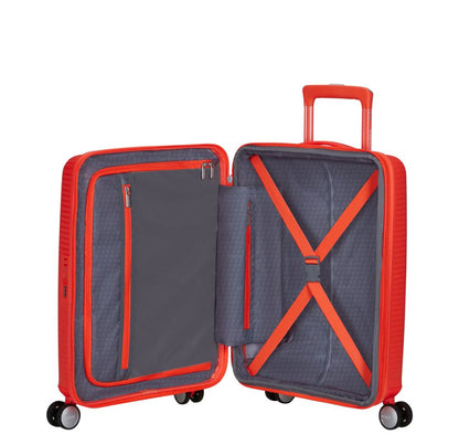 American Tourister Soundbox Spinner 55/20 TSA Expandable neon orange