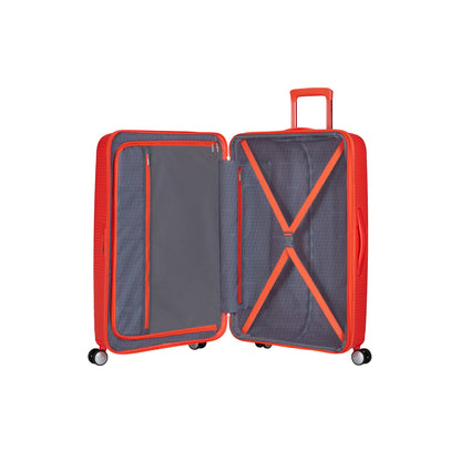 American Tourister Soundbox Spinner 77/28 TSA Expandable neon orange