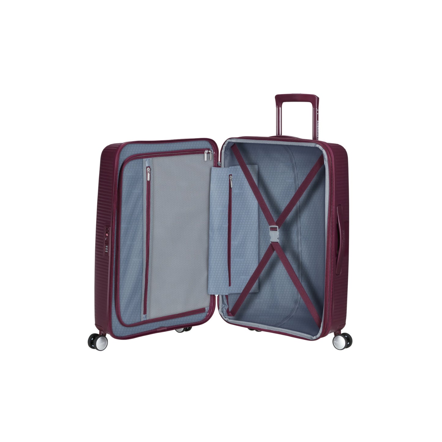 American Tourister Soundbox Spinner 67/24 TSA Expandable wild cherry