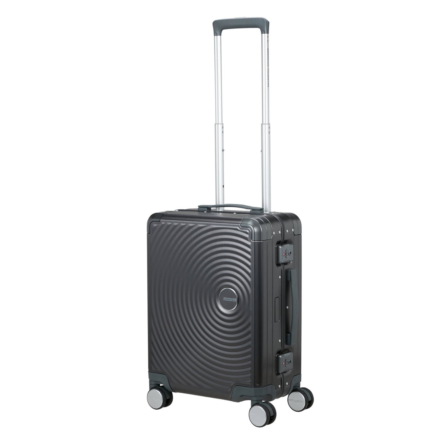 American Tourister Soundbox Alu Spinner 55/20 TSA brushed anthracite