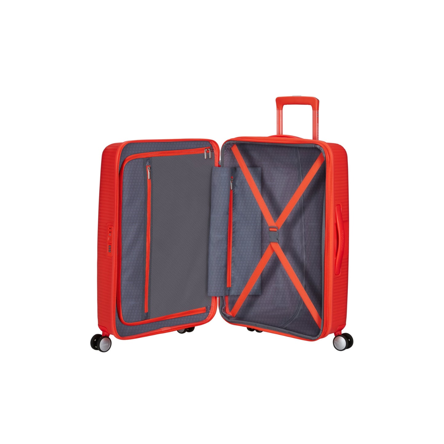 American Tourister Soundbox Spinner 67/24 TSA Expandable neon orange