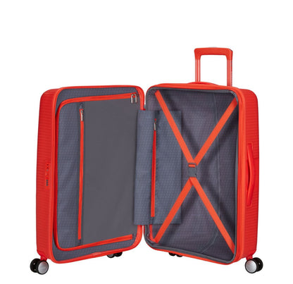 American Tourister Soundbox Spinner 67/24 TSA Expandable neon orange