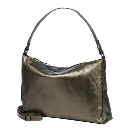 Burkely Creased Crystal Wide Hobo gun metal