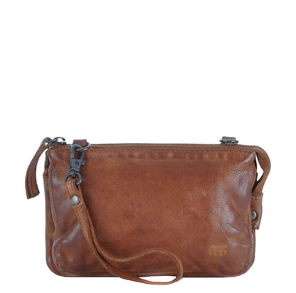 Bear Design Cow Lavato Uma Crossbody cognac