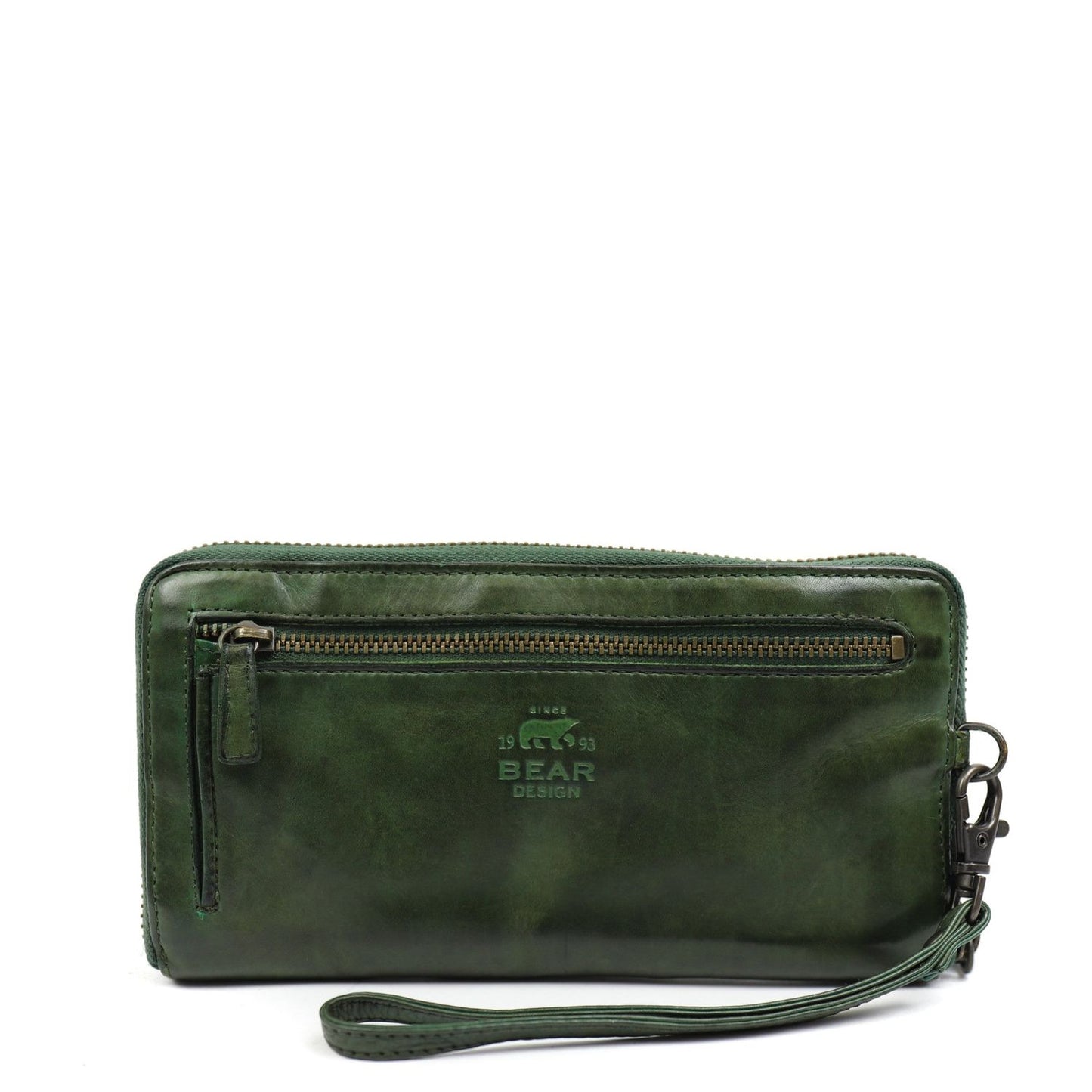 Bear Design Cow Lavato Demi Wallet green