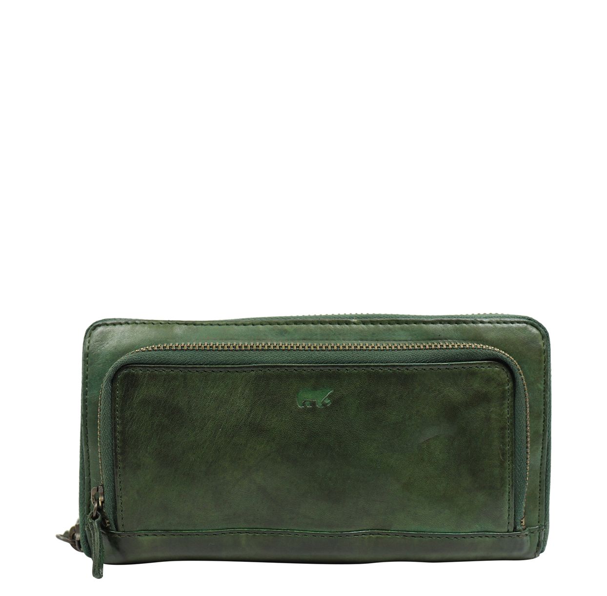 Bear Design Cow Lavato Demi Wallet green