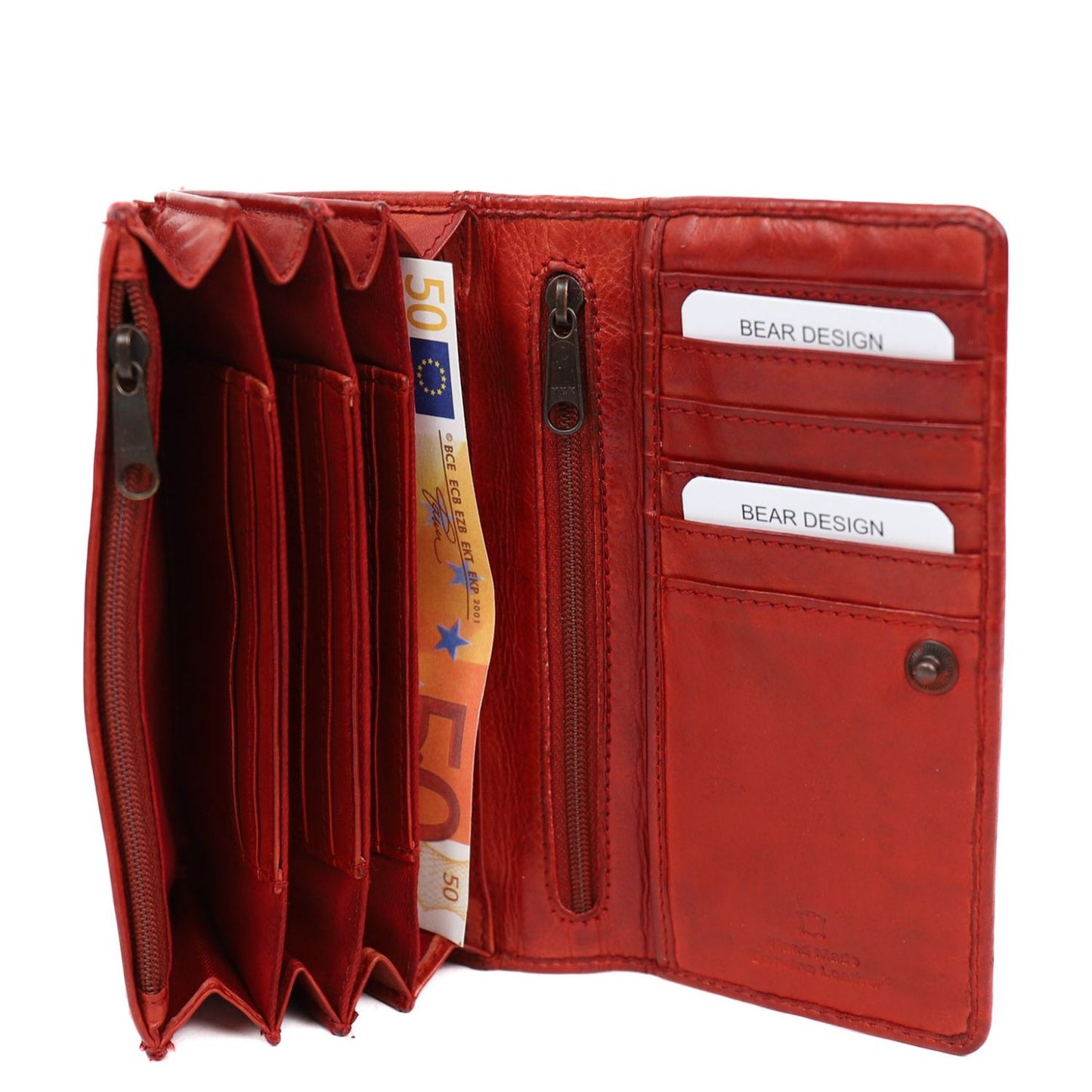Bear Design Cow Lavato Wallet CL9918 red