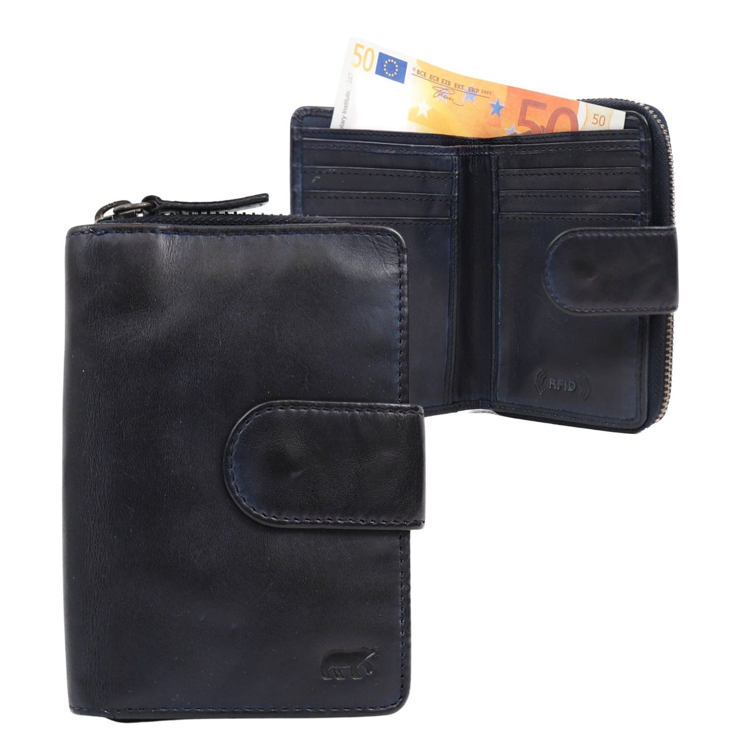 Bear Design Cow Lavato Wallet CL13550 black