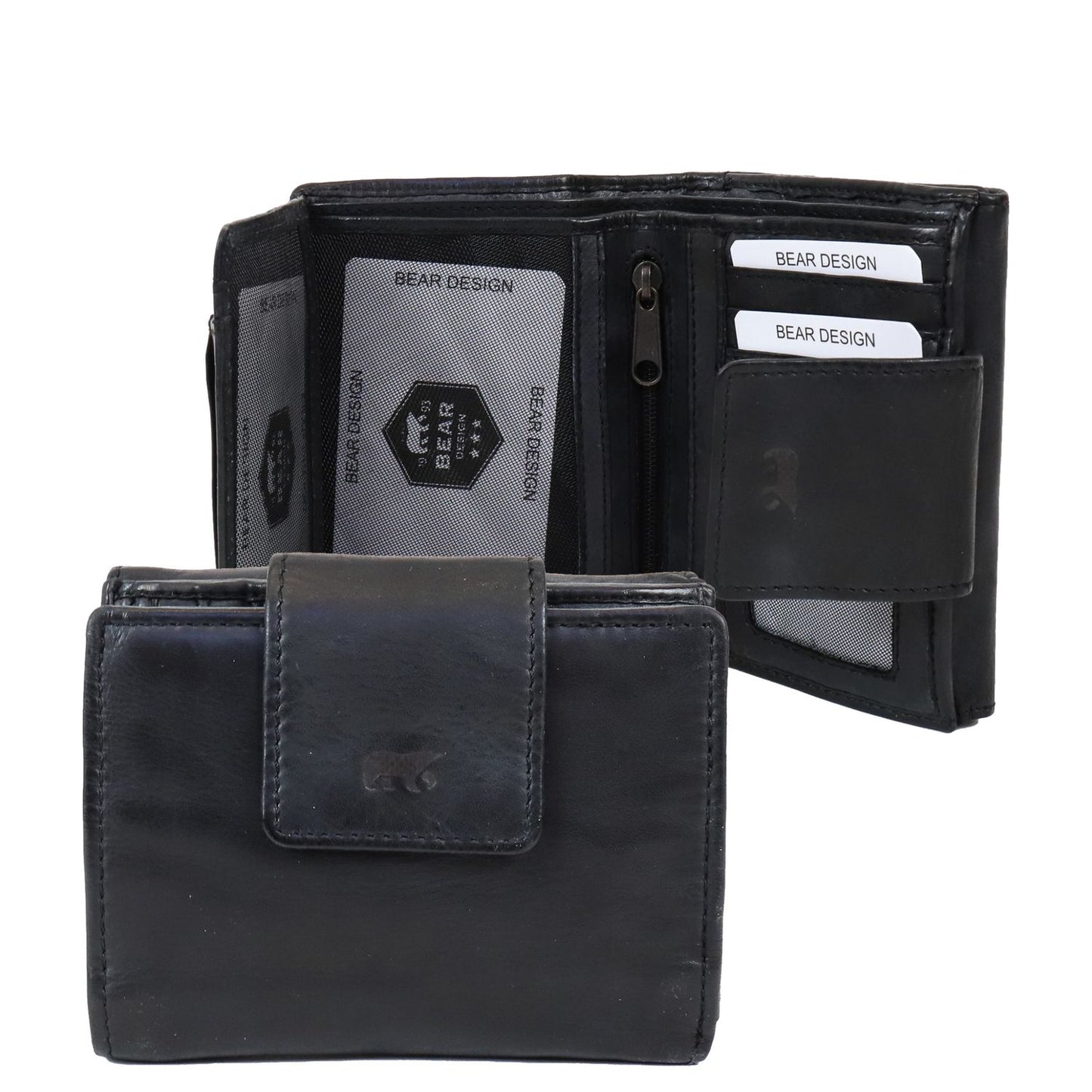 Bear Design Cow Lavato Jill Wallet CL16211 black