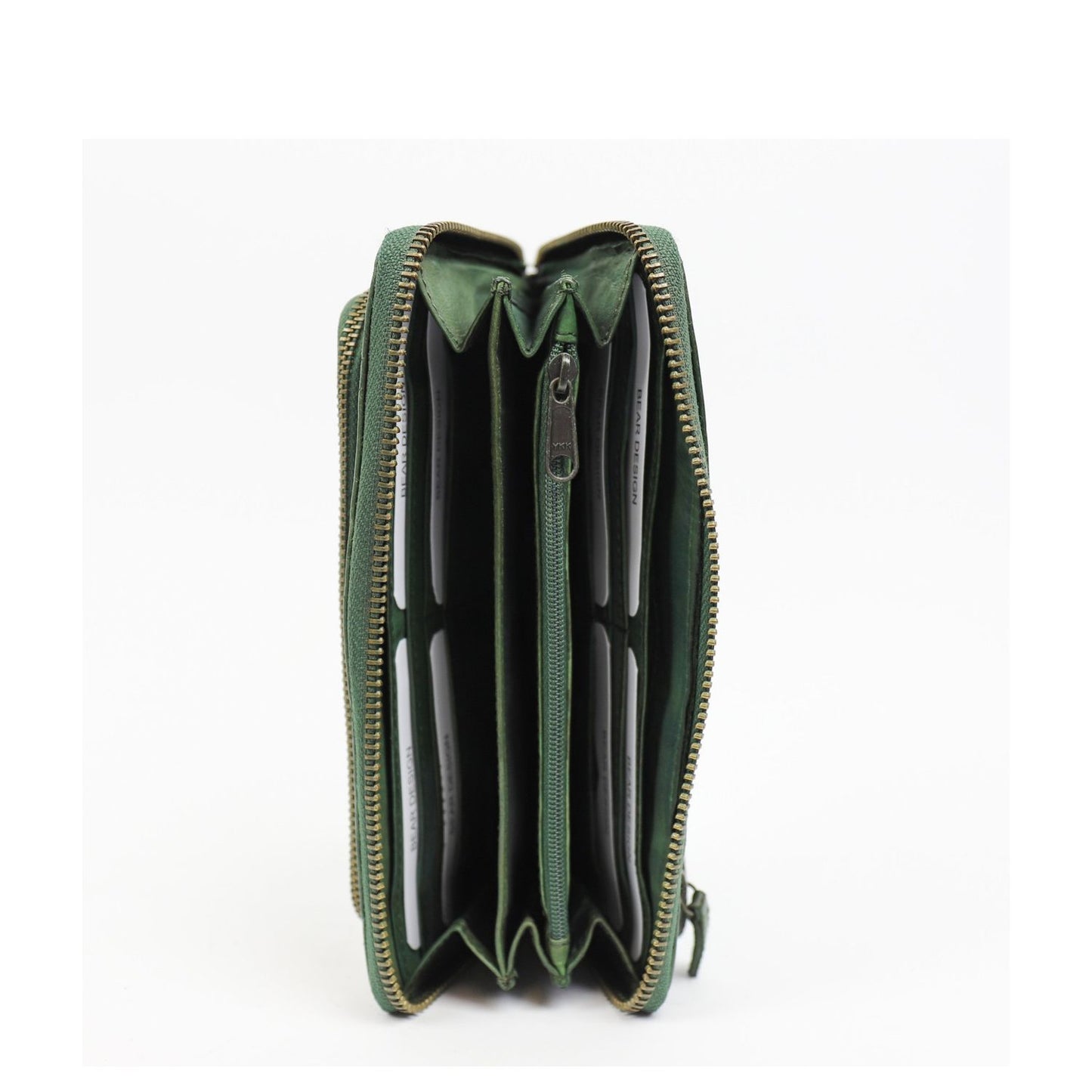 Bear Design Cow Lavato Demi Wallet green