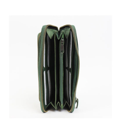 Bear Design Cow Lavato Demi Wallet green