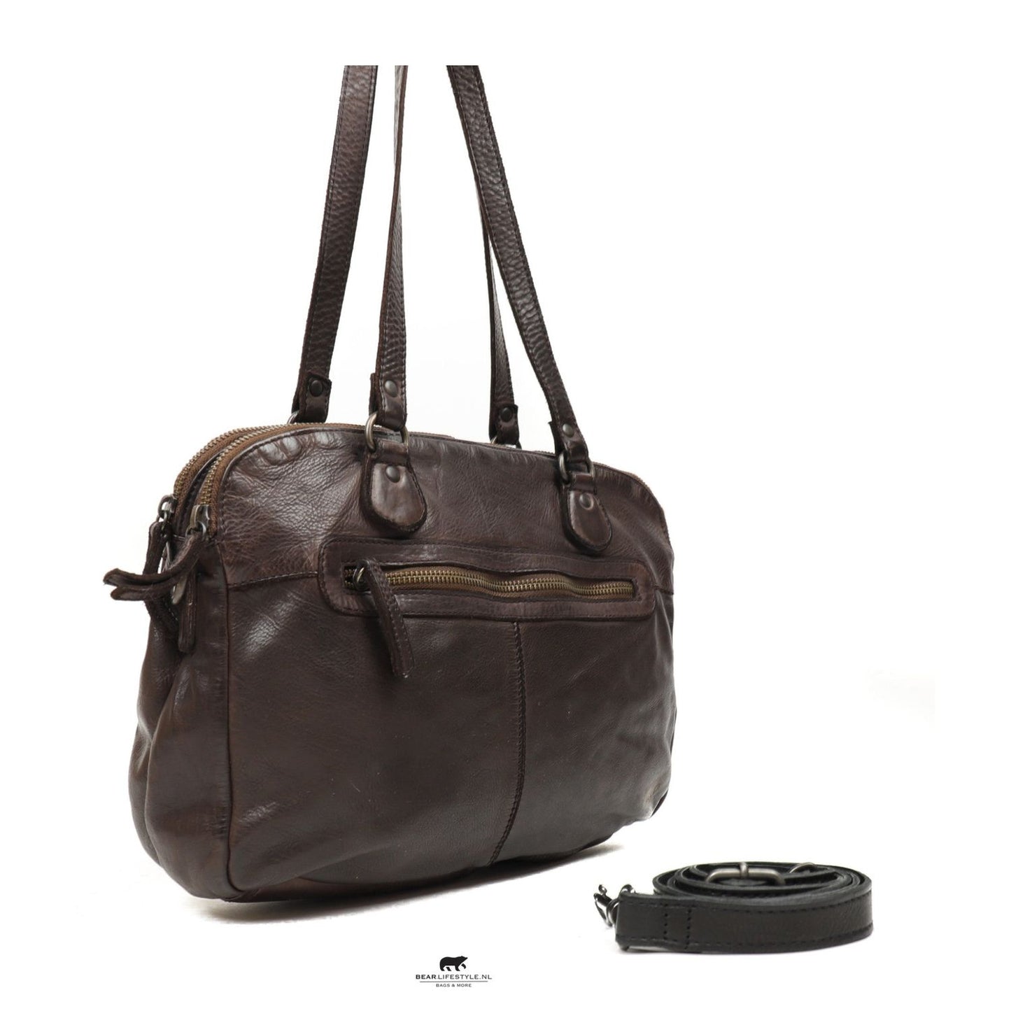 Bear Design Cow Lavato Lieke Shoulderbag brown