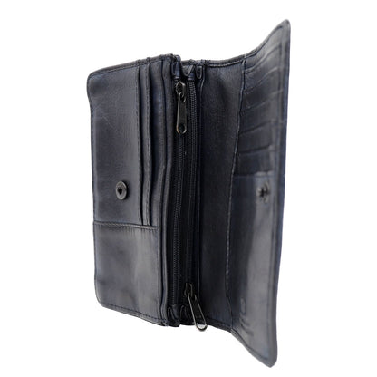 Bear Design Cow Lavato Wallet 12cc blue