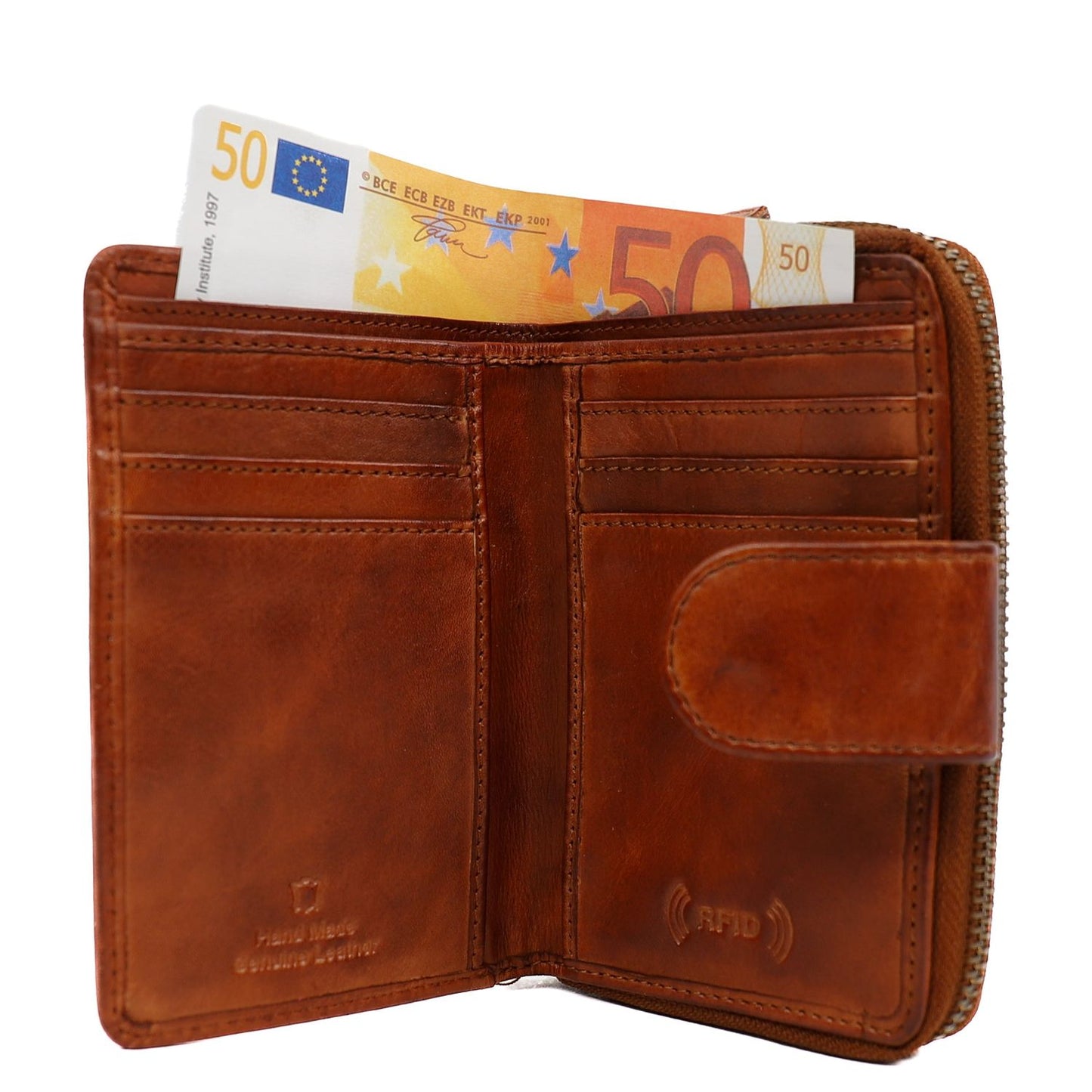 Bear Design Cow Lavato Wallet CL13550 cognac