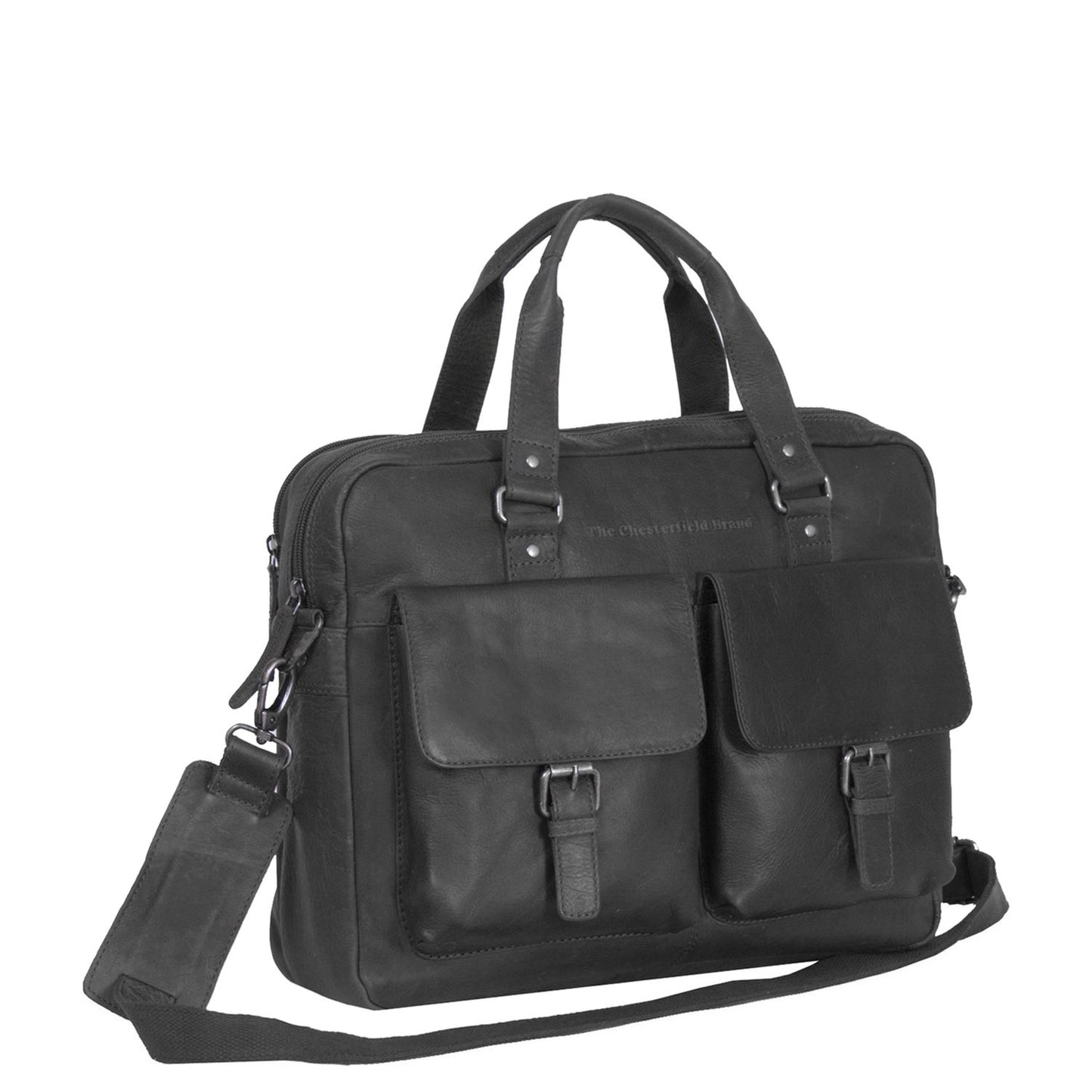 The Chesterfield Brand Dylan Laptop Shoulderbag 17" black