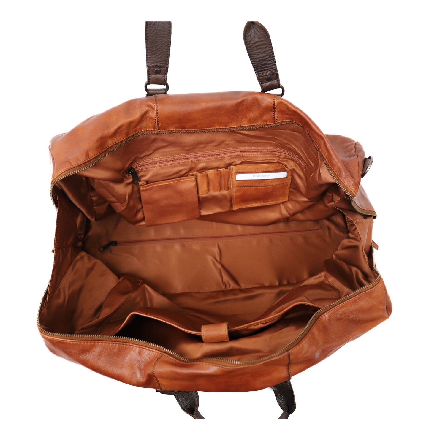 Bear Design Lucien Leather Weekendbag cognac/brown