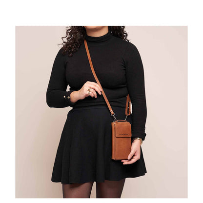 The Chesterfield Brand Malaga Shoulderbag Mobiel cognac
