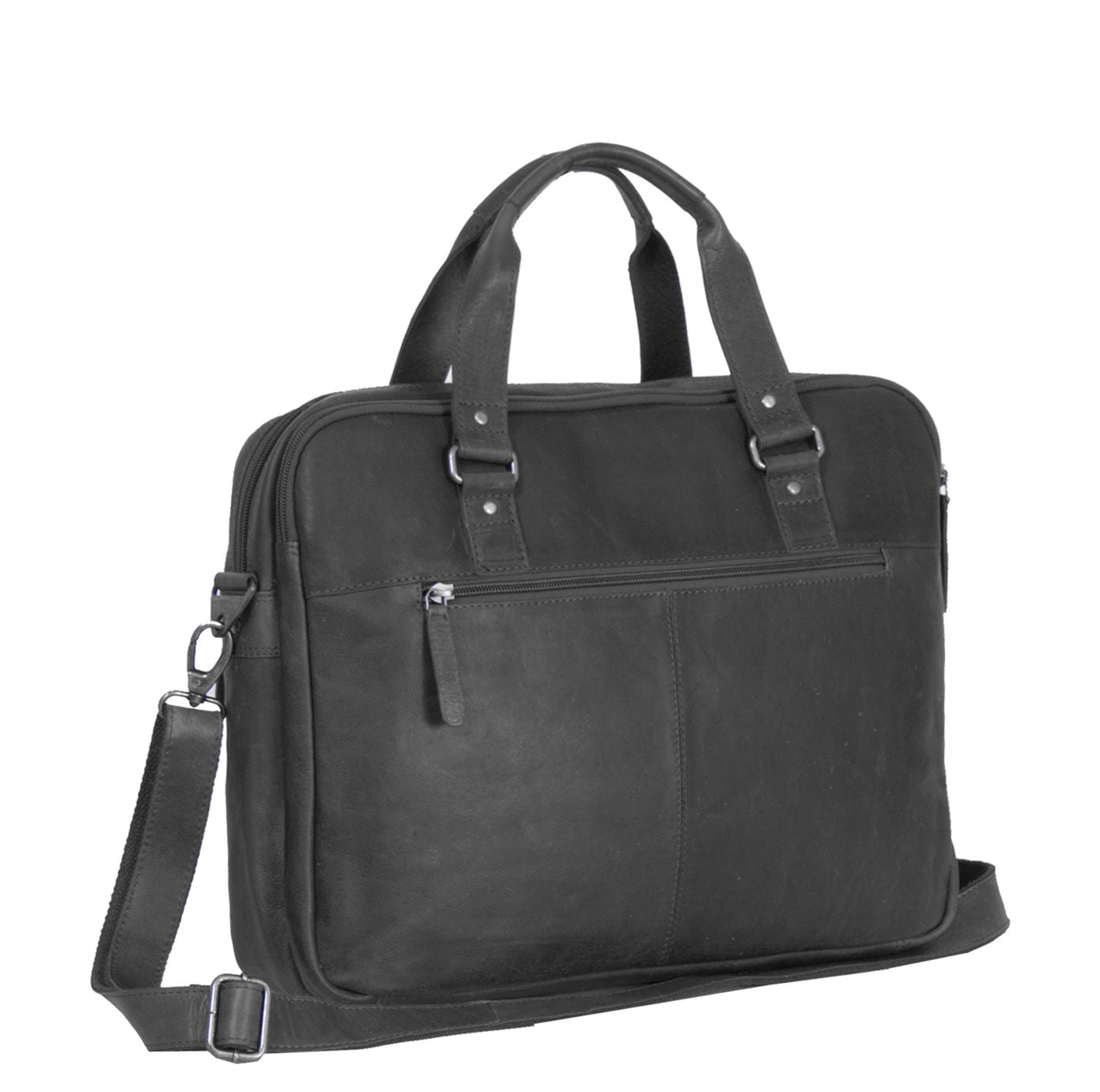 The Chesterfield Brand Dylan Laptop Shoulderbag 17" black