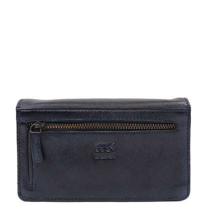 Bear Design Cow Lavato Wallet 12cc blue