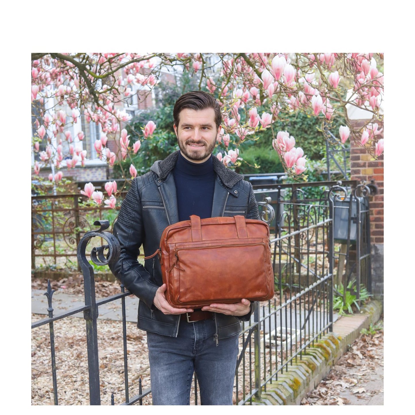 Bear Design Cow Lavato Hugo Shoulderbag cognac