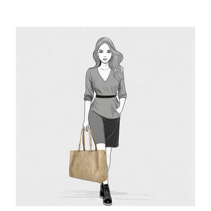 Enrico Benetti Lily Handbag 15" taupe