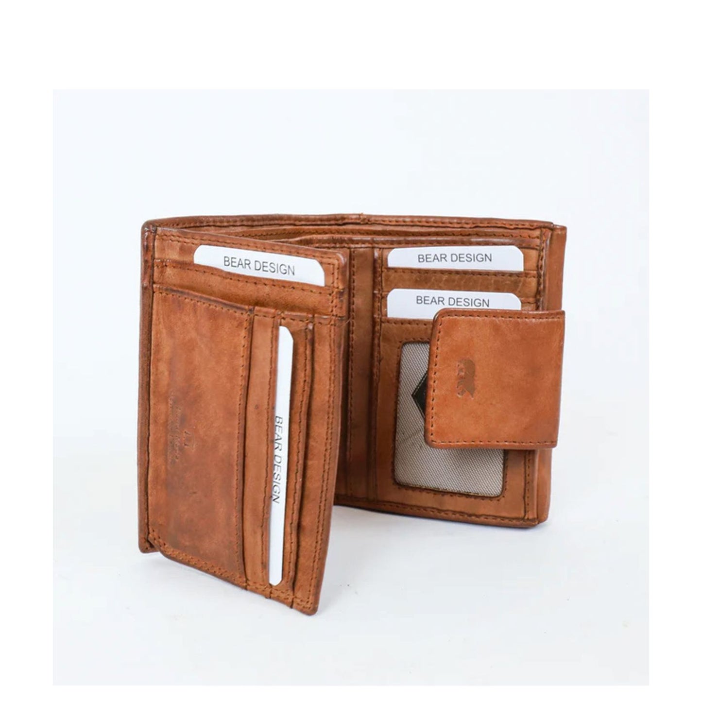 Bear Design Cow Lavato Jill Wallet CL16211 cognac