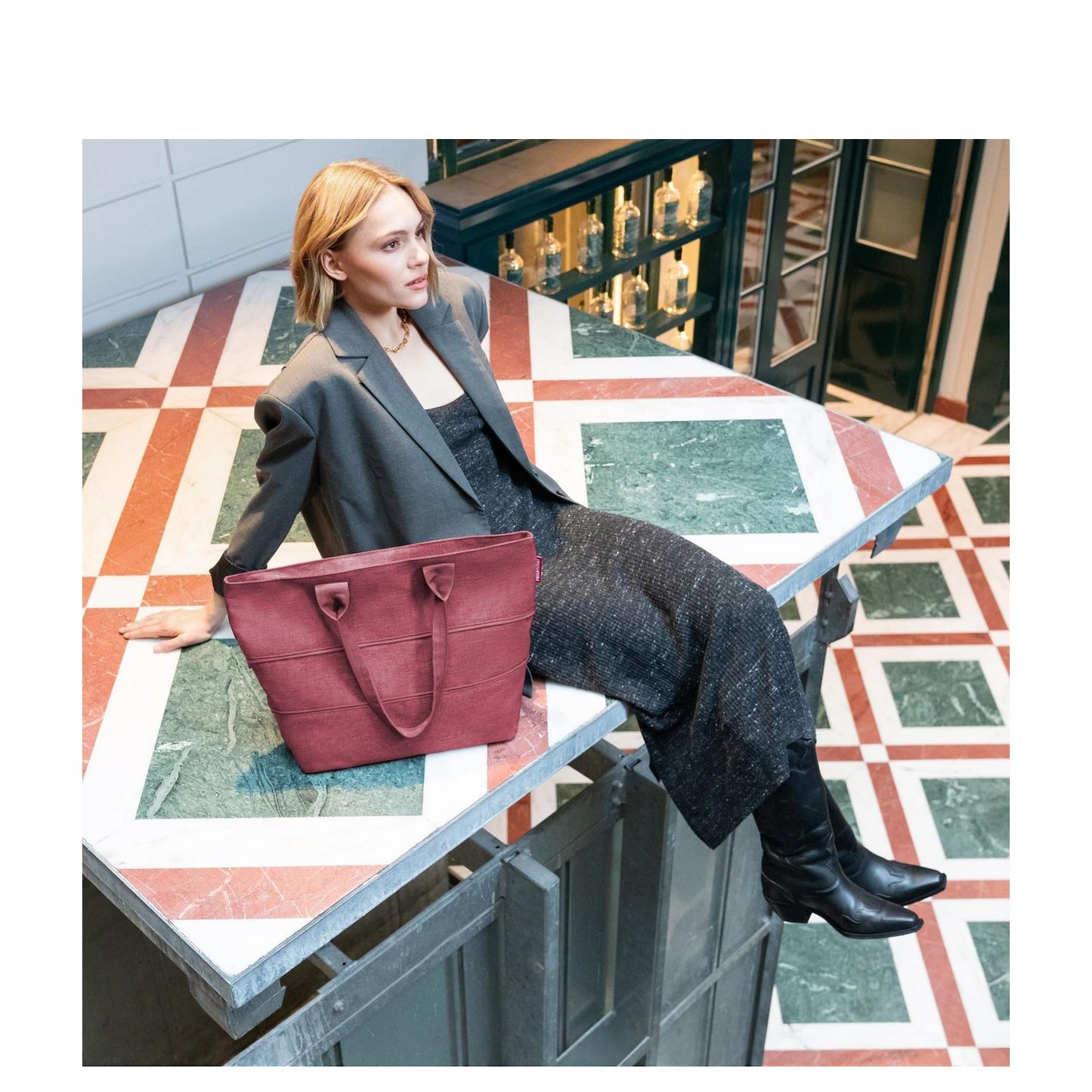 Reisenthel Shopping Shopper e1 twist maroon