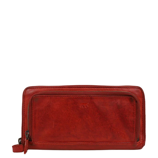 Bear Design Cow Lavato Demi Wallet red