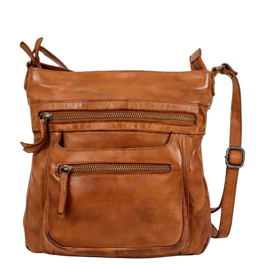 Bear Design Cow Lavato Marion Shoulderbag cognac