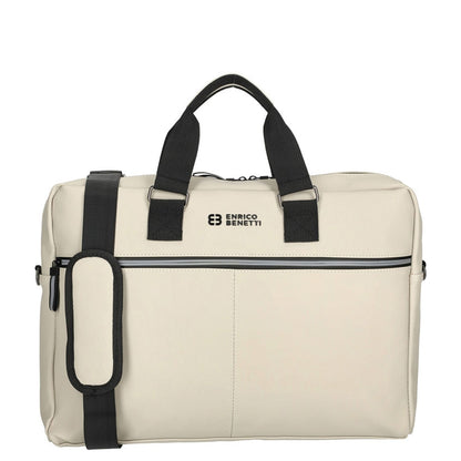 Enrico Benetti Bergen PU Laptop Shoulderbag 17" light taupe