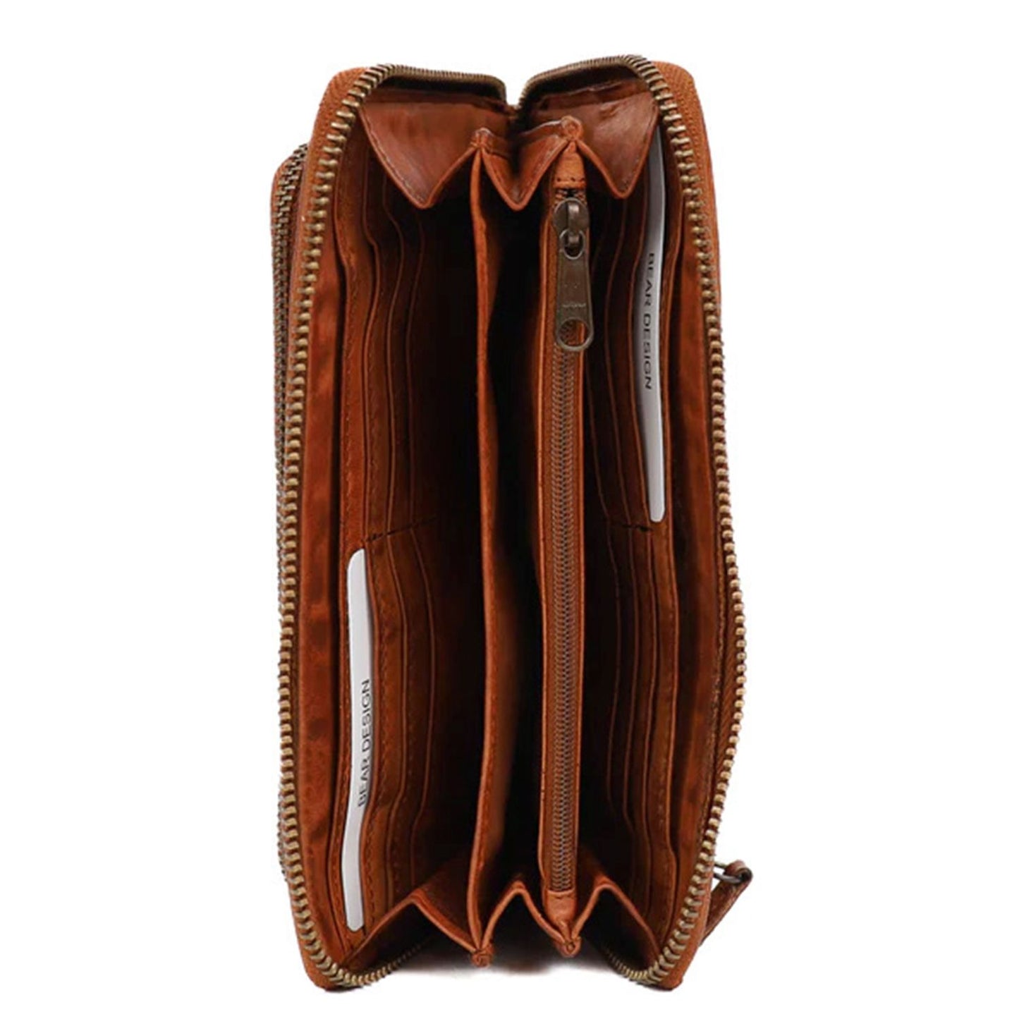 Bear Design Cow Lavato Demi Wallet cognac