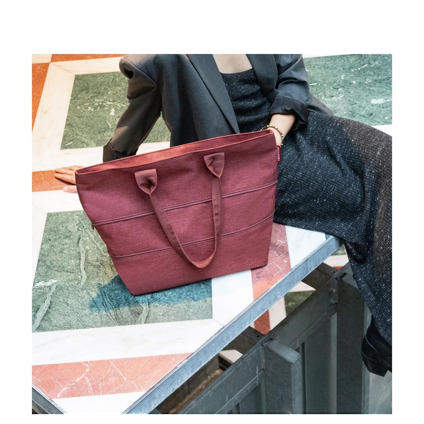 Reisenthel Shopping Shopper e1 twist maroon