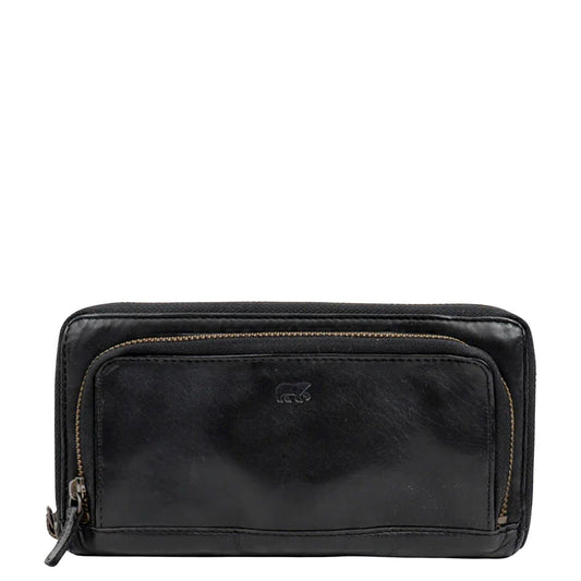 Bear Design Cow Lavato Demi Wallet black