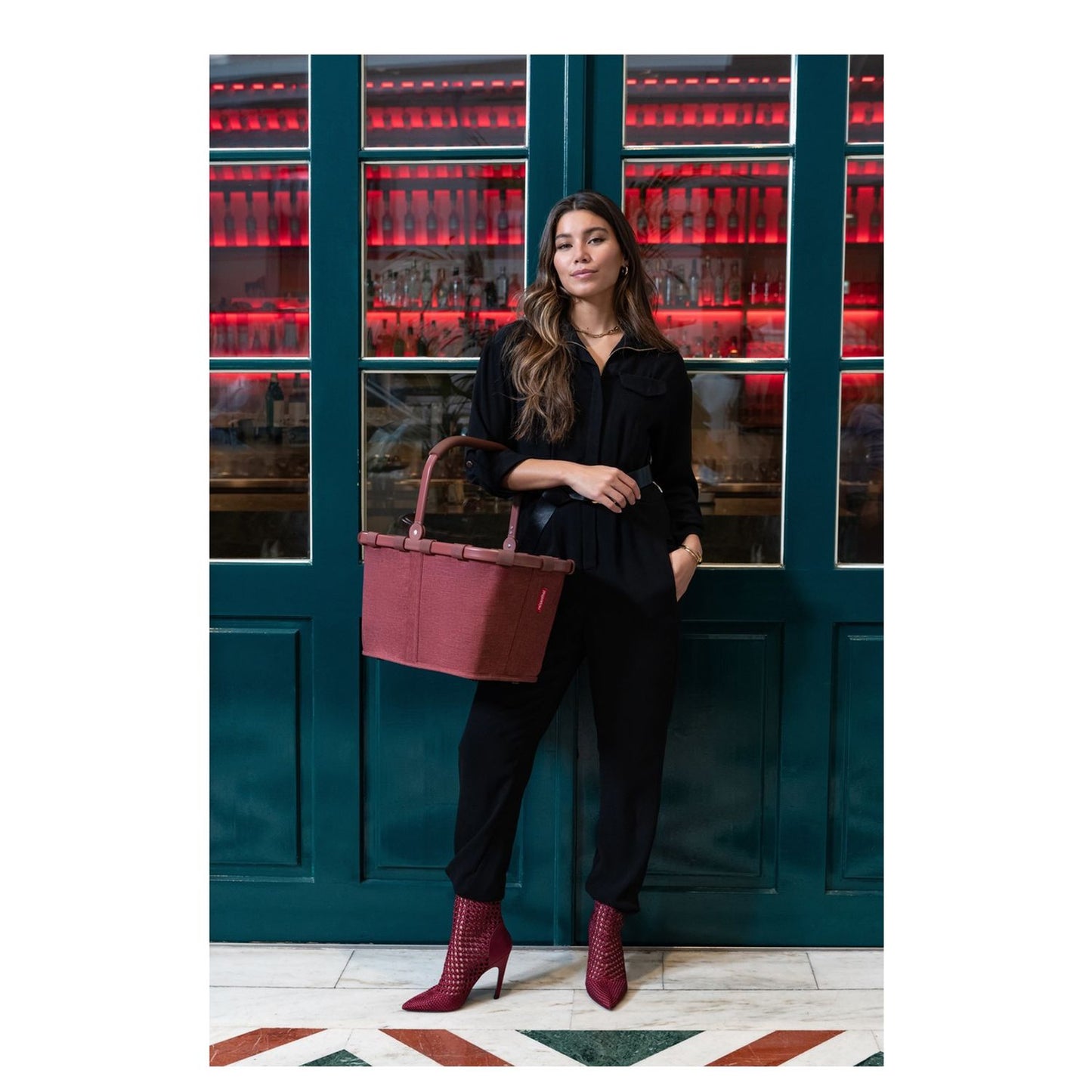 Reisenthel Shopping Carrybag Frame twist maroon