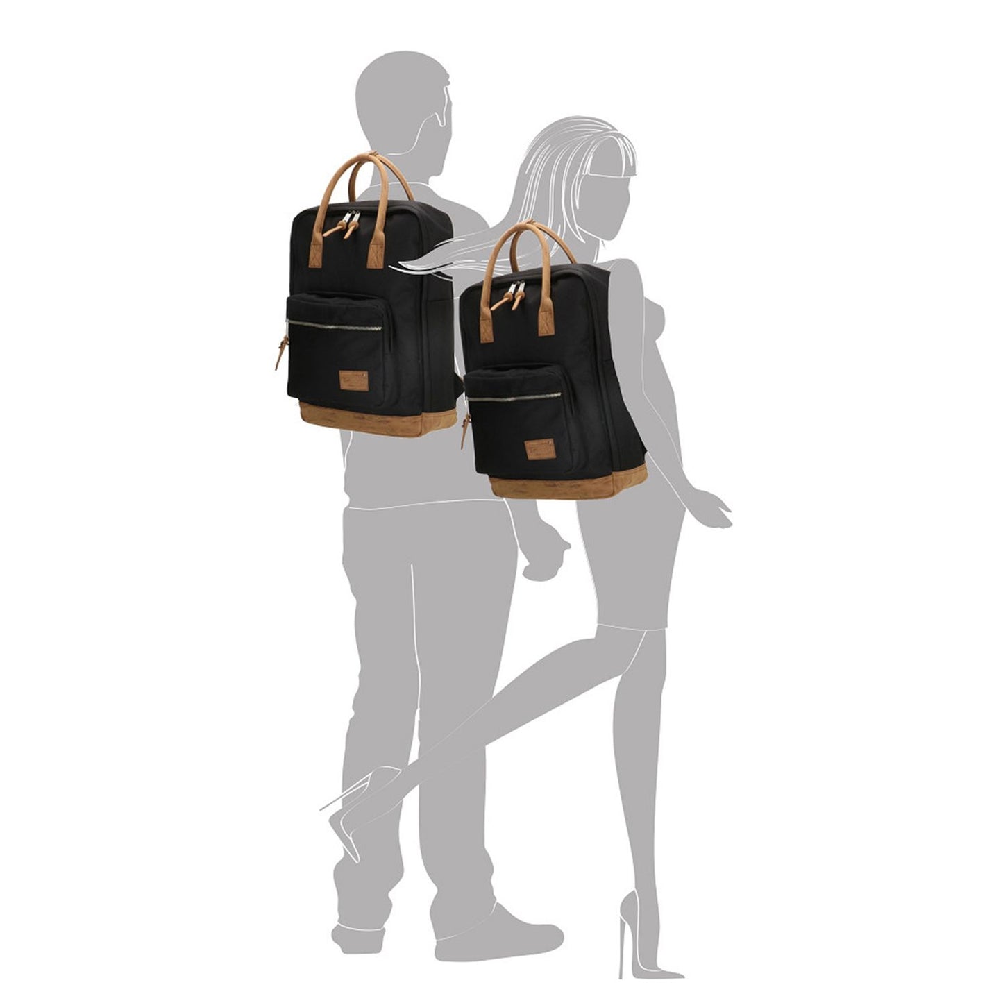 Enrico Benetti Santiago Backpack Handle 17" black