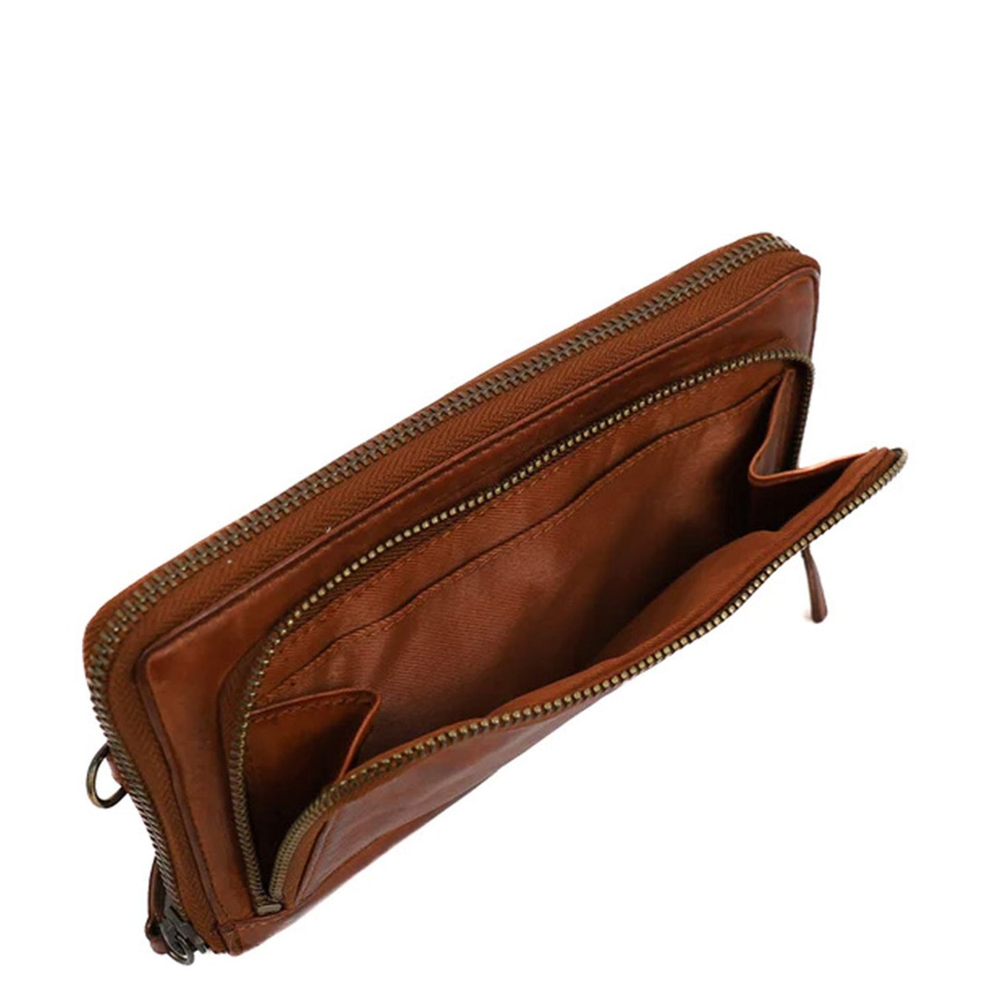 Bear Design Cow Lavato Demi Wallet cognac