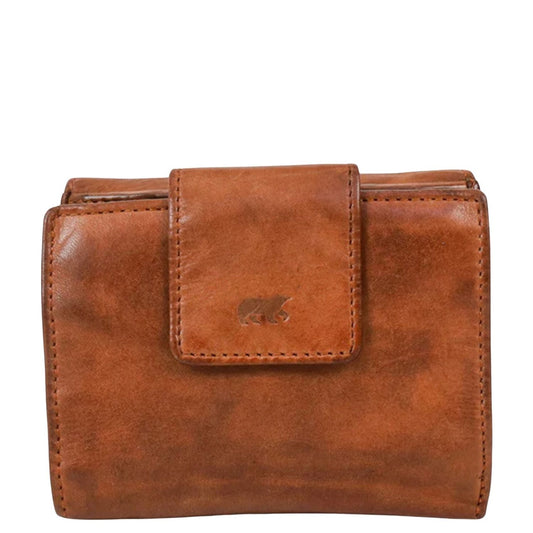 Bear Design Cow Lavato Jill Wallet CL16211 cognac