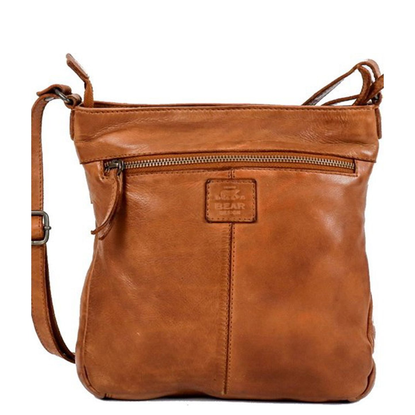 Bear Design Cow Lavato Marion Shoulderbag cognac
